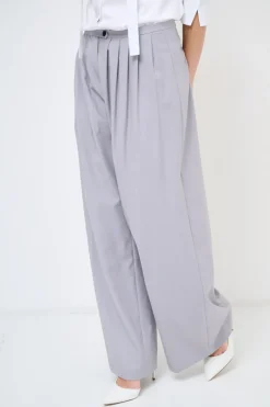 Discount KIKISIX PANTALONE CON PIEG. BOTTONE GRIGIO