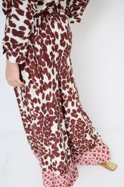 Hot KIKISIX PANTALONE CON PIEGHE MARRONE