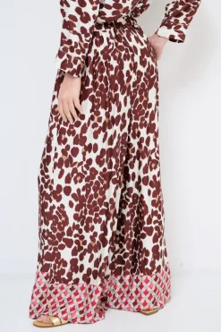 Hot KIKISIX PANTALONE CON PIEGHE MARRONE