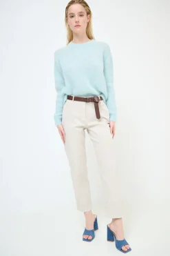 Outlet KIKISIX PANTALONE DOPPIE IMPUNTURE DV ELASTICO NATURALE