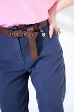 Discount KIKISIX PANTALONE DOPPIE IMPUNTURE DV ELASTICO BLU