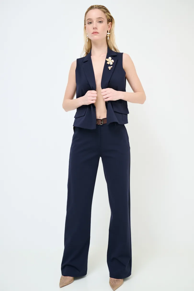 Online KIKISIX PANTALONE DRITTO CON CINTURA BLU