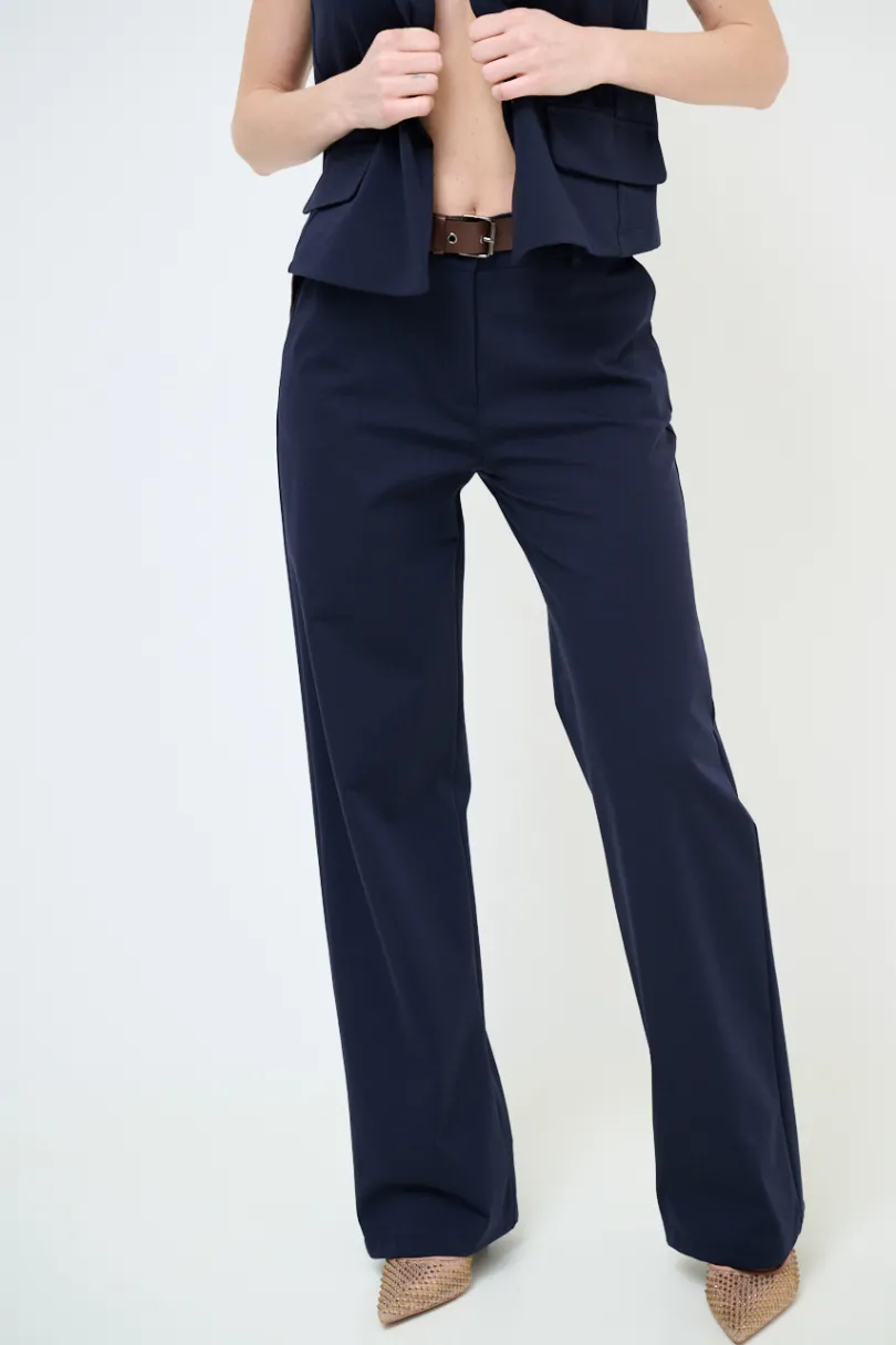 Online KIKISIX PANTALONE DRITTO CON CINTURA BLU