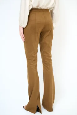 Best KIKISIX PANTALONE FLARE DAINETTO CAPPUCINO