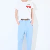 Best KIKISIX PANTALONE JEANS BALLON CON CINTURA BLU CHIARO