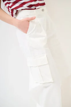 New KIKISIX PANTALONE LARGO CON TASCHE BURRO