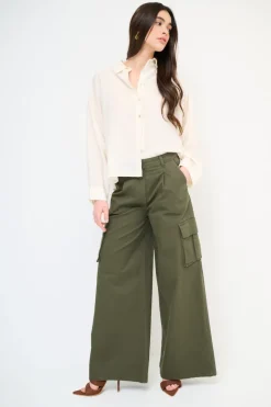 Hot KIKISIX PANTALONE LARGO CON TASCHE MUSCHIO