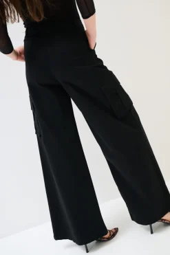 Online KIKISIX PANTALONE LARGO CON TASCHE NERO