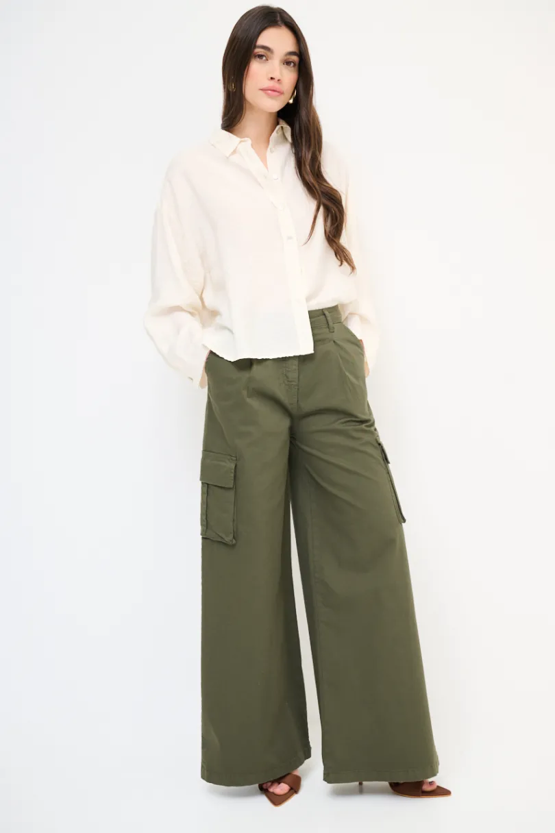 Hot KIKISIX PANTALONE LARGO CON TASCHE MUSCHIO