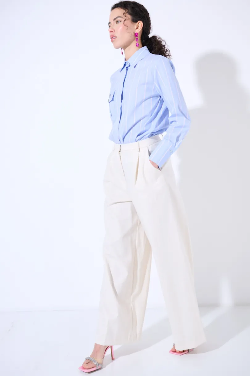 Best KIKISIX PANTALONE SPIGATO CON PINCE PANNA