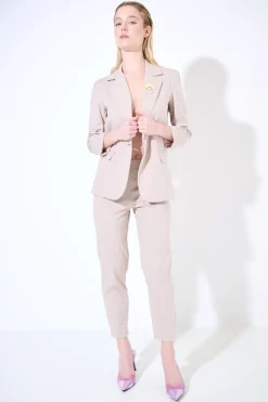 Fashion KIKISIX PANTALONE STRETTO CON ELASTICO DIETRO BEIGE