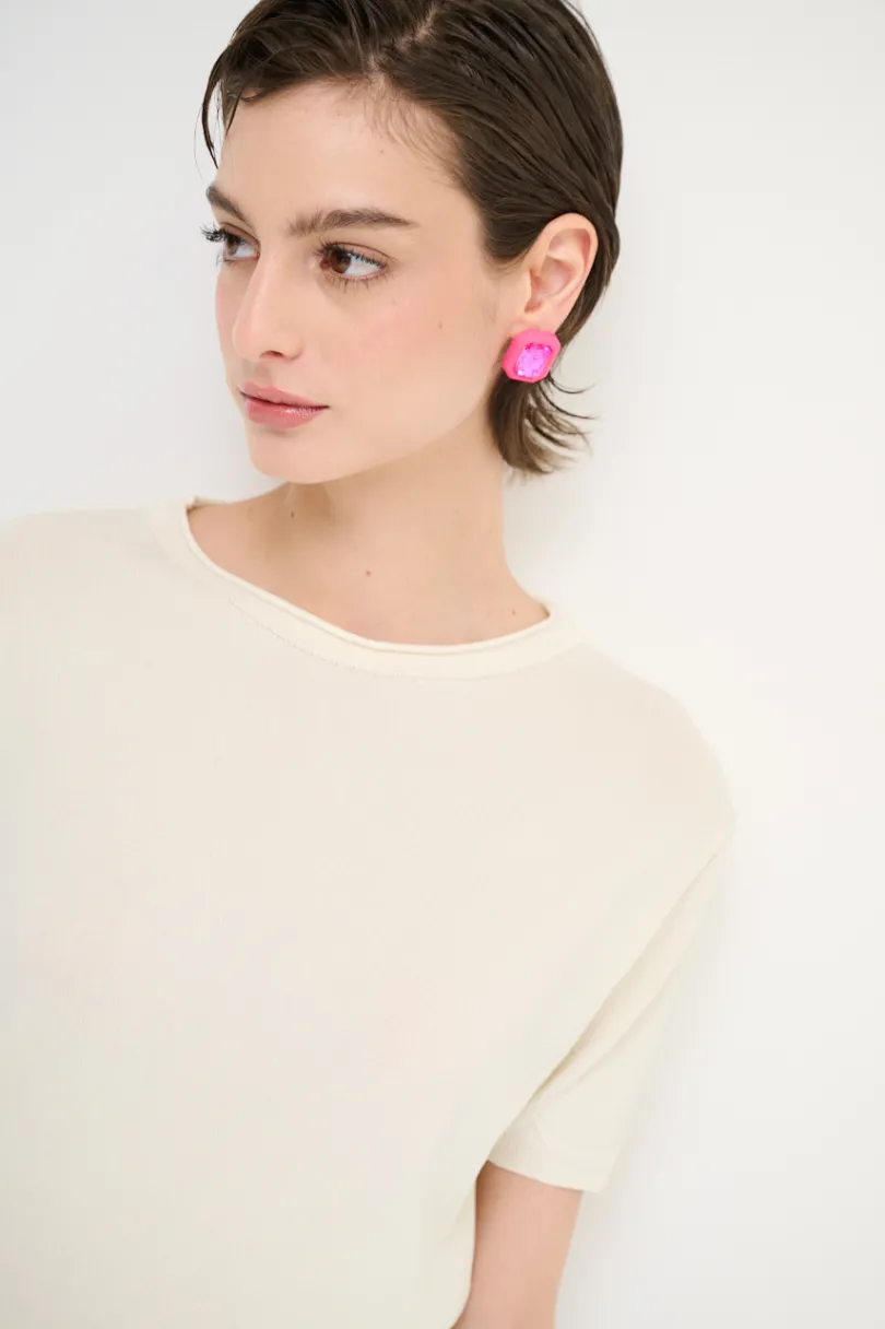 Fashion KIKISIX PARICOLLO MEZZA MANICA BURRO