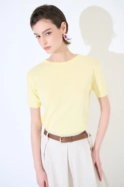 Discount KIKISIX PARICOLLO MEZZA MANICA GIALLO