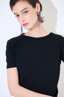 Hot KIKISIX PARICOLLO MEZZA MANICA NERO