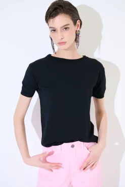 Hot KIKISIX PARICOLLO MEZZA MANICA NERO