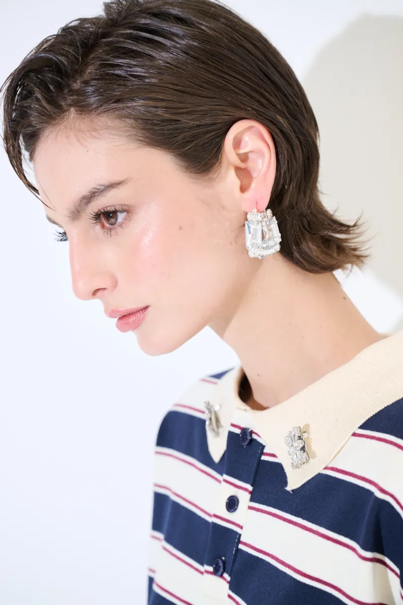 Discount KIKISIX POLO MANICA 3/4 RIGA BLU