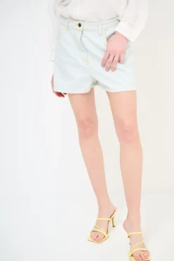 Outlet KIKISIX SHORTS CON RISVOLTO CREMA