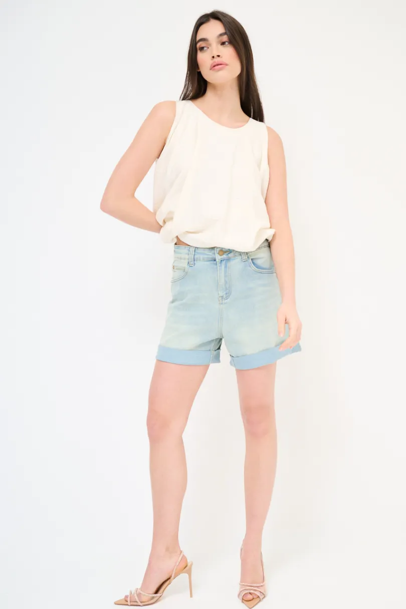 Clearance KIKISIX SHORTS DENIM RISVOLTO SLAVATO JEANS