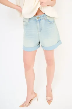 Clearance KIKISIX SHORTS DENIM RISVOLTO SLAVATO JEANS