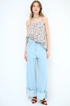 Online KIKISIX TOP CANOTTA CON LACCIO DT MORO