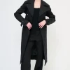 Hot KIKISIX TRENCH LUNGO BOTTONI DT. NERO