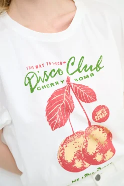 Outlet KIKISIX T-SHIRT CHERRY BOMB BIANCO