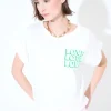 Discount KIKISIX T-SHIRT DOPPIA STAMPA LOVE VERDE