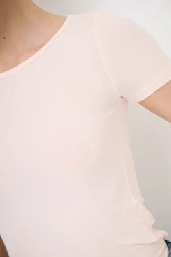 Outlet KIKISIX T-SHIRT MANICA CORTA BASICO SETA ROSA