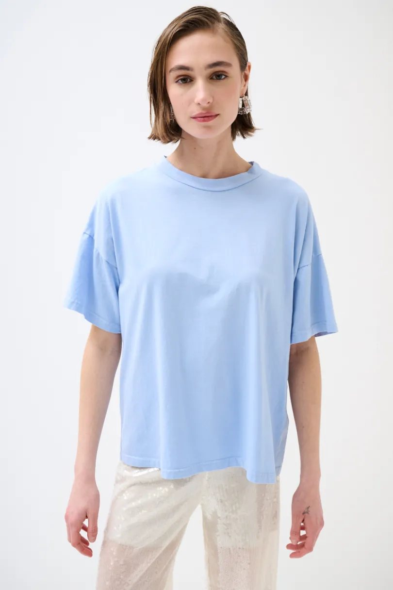 Best KIKISIX T-SHIRT OVER TINTO CAPO CELESTE