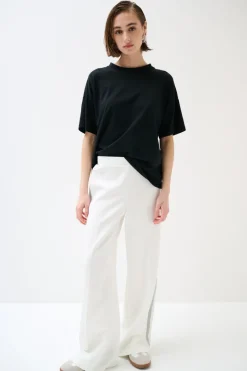 Outlet KIKISIX T-SHIRT OVER TINTO CAPO NERO