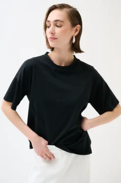 Outlet KIKISIX T-SHIRT OVER TINTO CAPO NERO