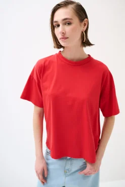 Hot KIKISIX T-SHIRT OVER TINTO CAPO ROSSO