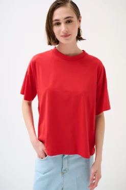 Hot KIKISIX T-SHIRT OVER TINTO CAPO ROSSO