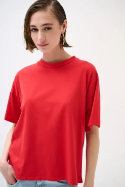 Hot KIKISIX T-SHIRT OVER TINTO CAPO ROSSO