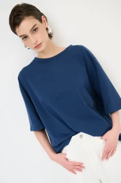 Hot KIKISIX T-SHIRT OVERSIZE LUNGA BLU