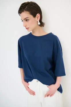 Hot KIKISIX T-SHIRT OVERSIZE LUNGA BLU