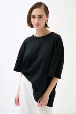 Clearance KIKISIX T-SHIRT OVERSIZE LUNGA NERO