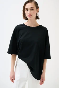 Clearance KIKISIX T-SHIRT OVERSIZE LUNGA NERO