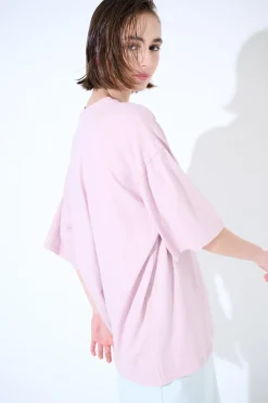 New KIKISIX T-SHIRT OVERSIZE LUNGA ROSA