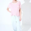 Hot KIKISIX T-SHIRT SCATOLINA CON TASCA RIGHE ROSA