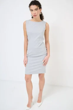 Fashion KIKISIX TUBINO SMANICATO MIDI GRIGIO MEDIO