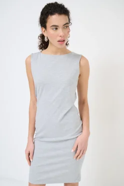 Fashion KIKISIX TUBINO SMANICATO MIDI GRIGIO MEDIO